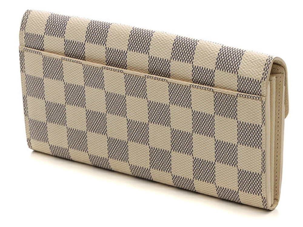 Louis Vuitton Sarah White Portefeuille Damier Azur White